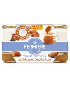 Yaourt Bicouche Caramel Beurre salé 2x160g